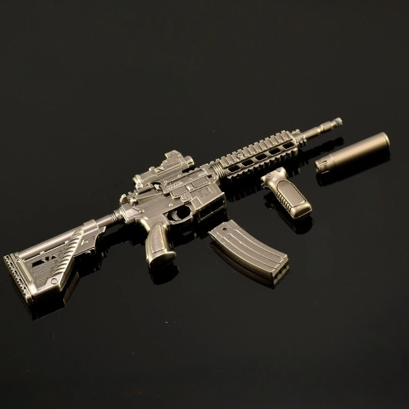 Peripheral de juego Delta Force de 20cm, modelo de Metal M416, accesorios extraíbles, adornos de decoración de escritorio, regalos de cumpleaños, Juguetes
