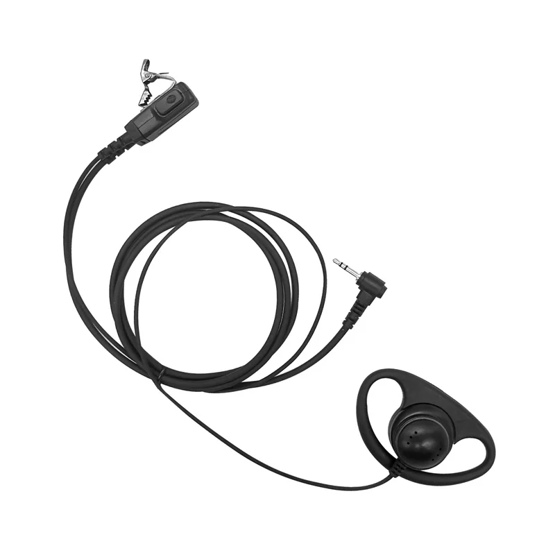 RISENKE-D-Ring PTT Mic Earpiece Headset,for Motorola T200TP,T260,T100,T100TP,T402,T460,T465,T600,T605,T800,Talkabout Radio,2Pcs