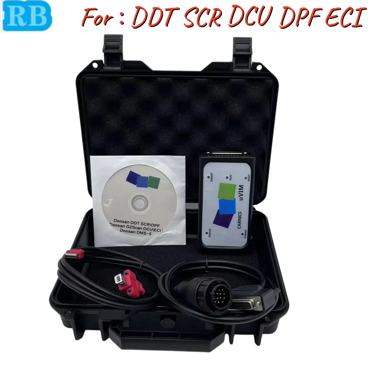 For Doosan Diagnostic Tool Uvim Excavator Forklift Engine Tester Ddt Scr Dpf Dcu Ecu Scanner Fault Detection