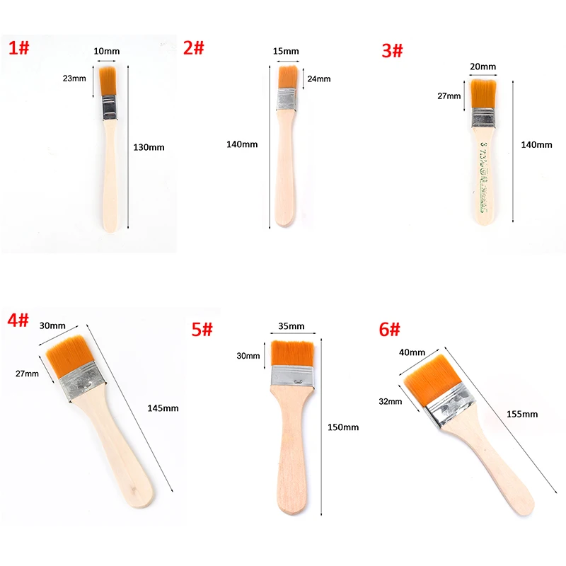 Imagem -02 - Oil Paint Brush Memory Nylon Paint Brushes Conjunto For Acrylic Oil Drawing Watercolor Wooden Painting Brush Tools Art Supplies 10 Pcs
