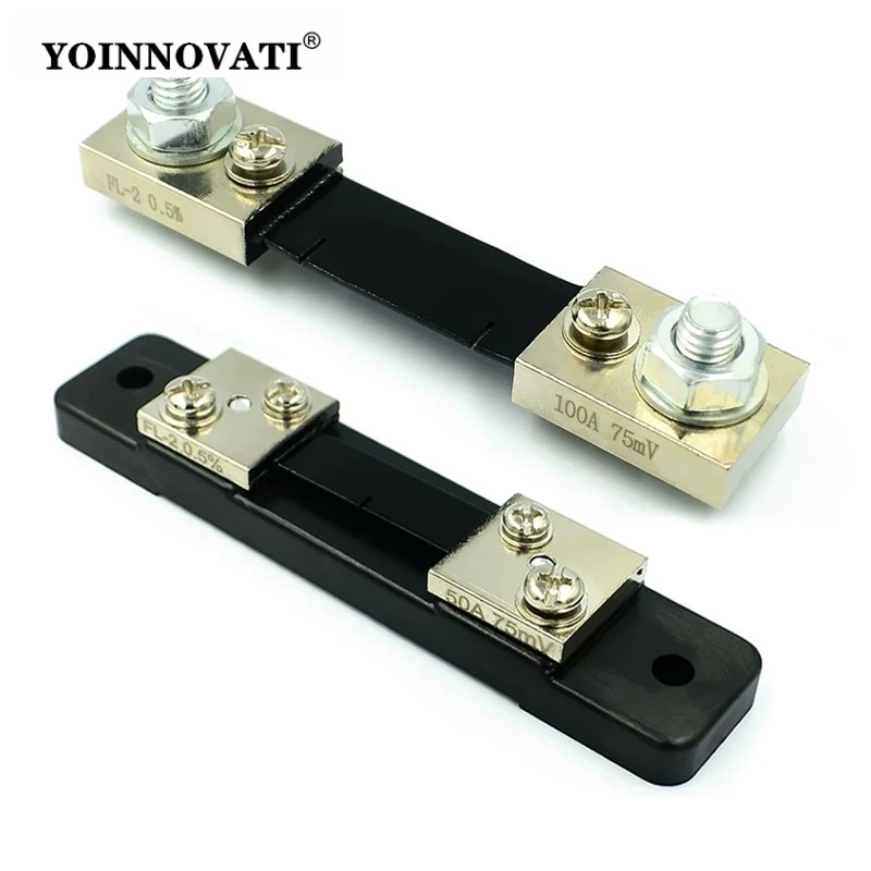 1pcs External Shunt FL-2 50A 100A 75mV Current Meter Shunt Resistor for Digital Ammeter Amp Voltmeter Wattmeter