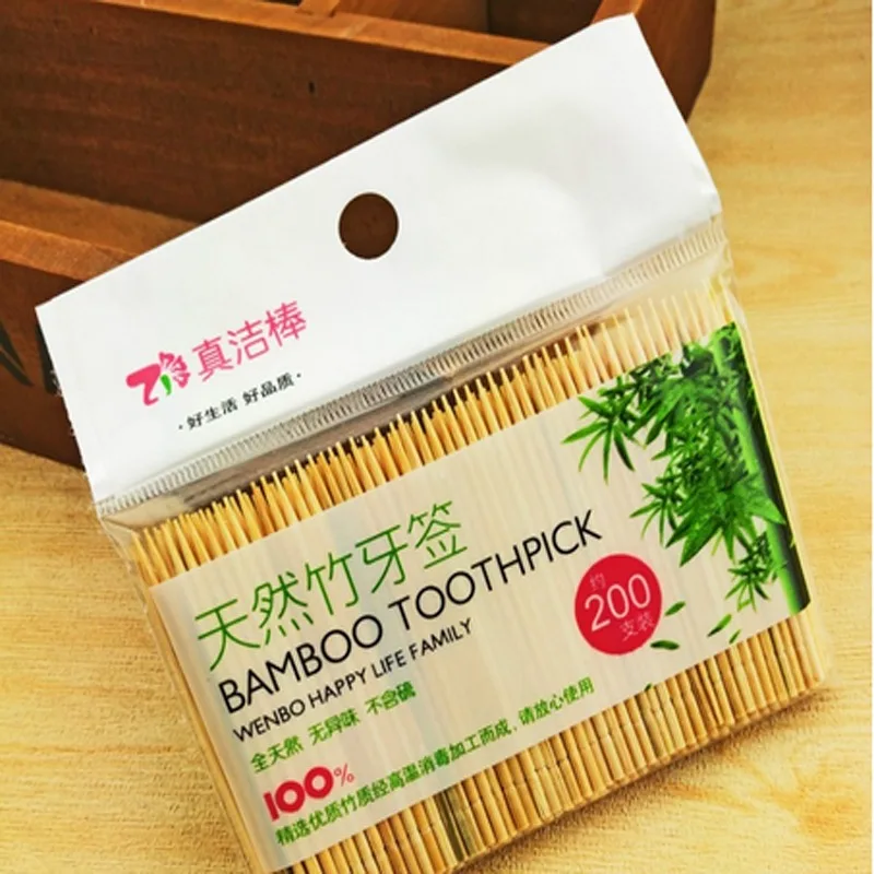 200Pcs Toothpicks Bamboo Oral Wooden Tooth Pick Care Bamboo Products Chinese Style Toothpicks Restaurant Table Accessories