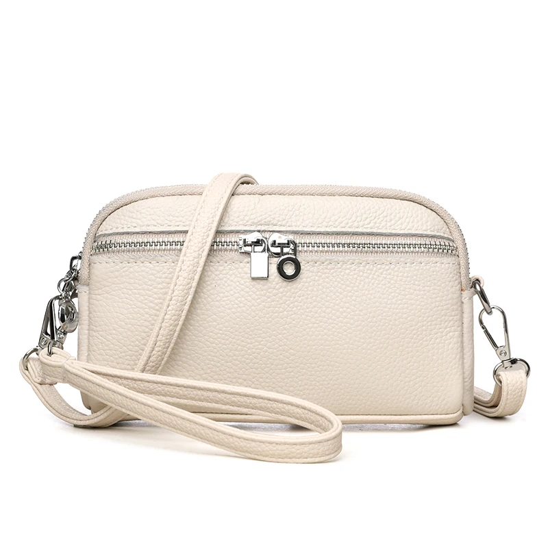 

Luxury Genuine Leather Shoulder Crossbody Bag For Women 2025 Solid Color Cow Leather Ladies Fashion HandbagsFemale Messenger Bag