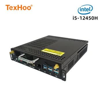 TexHoo OPS 미니 PC 컴퓨터, 인텔 코어 i5 12450H 프로세서, 윈도우 11 DDR4 SSD, 회의 교육 화면, 호스트 내장 42mm