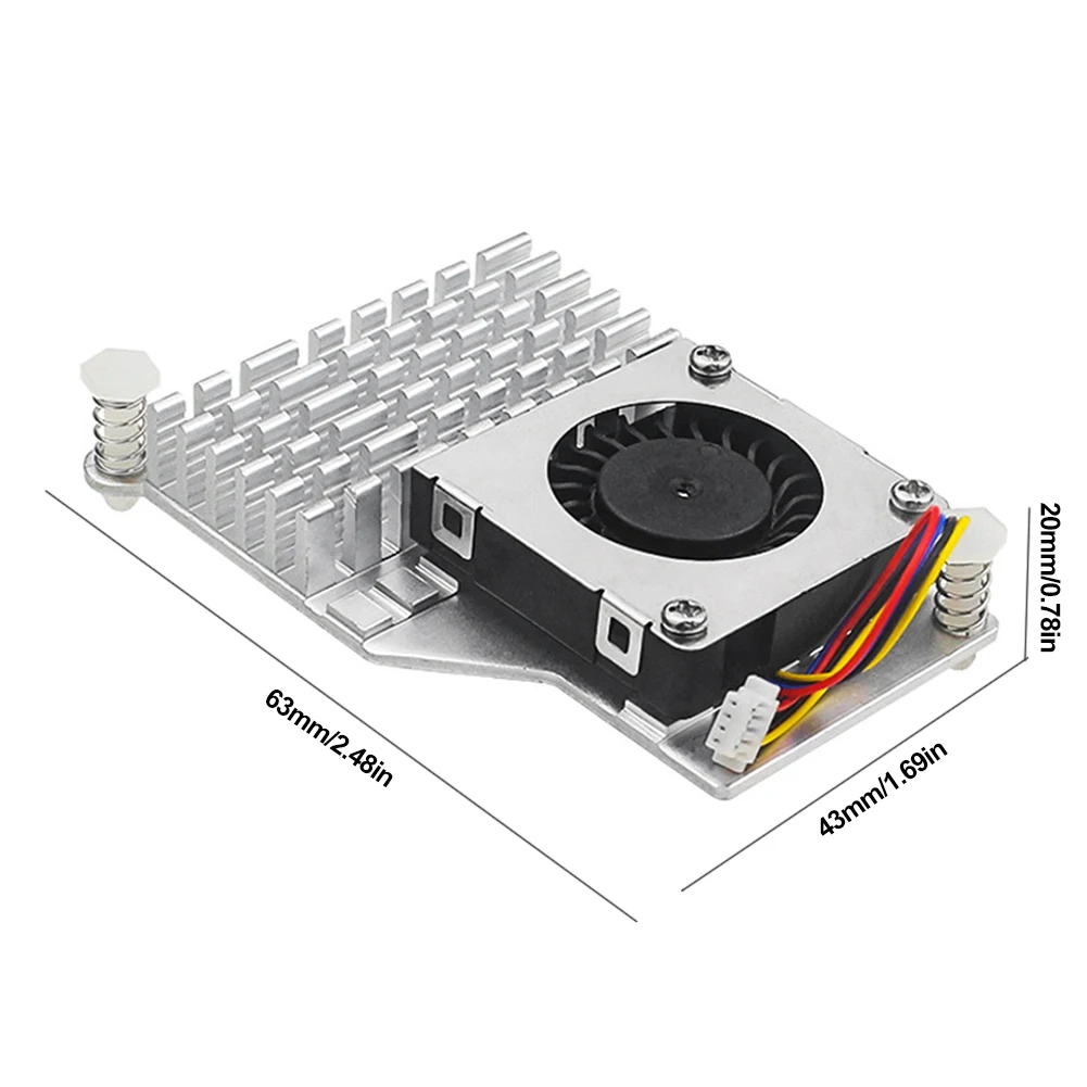 สำหรับ Raspberry Pi 5 Active Cooler พัดลมระบายความร้อนอย่างเป็นทางการพร้อมพัดลมระบายความร้อนปรับความเร็วได้ครีบฮีทซิงค์หม้อน้ำระบายความร้อน