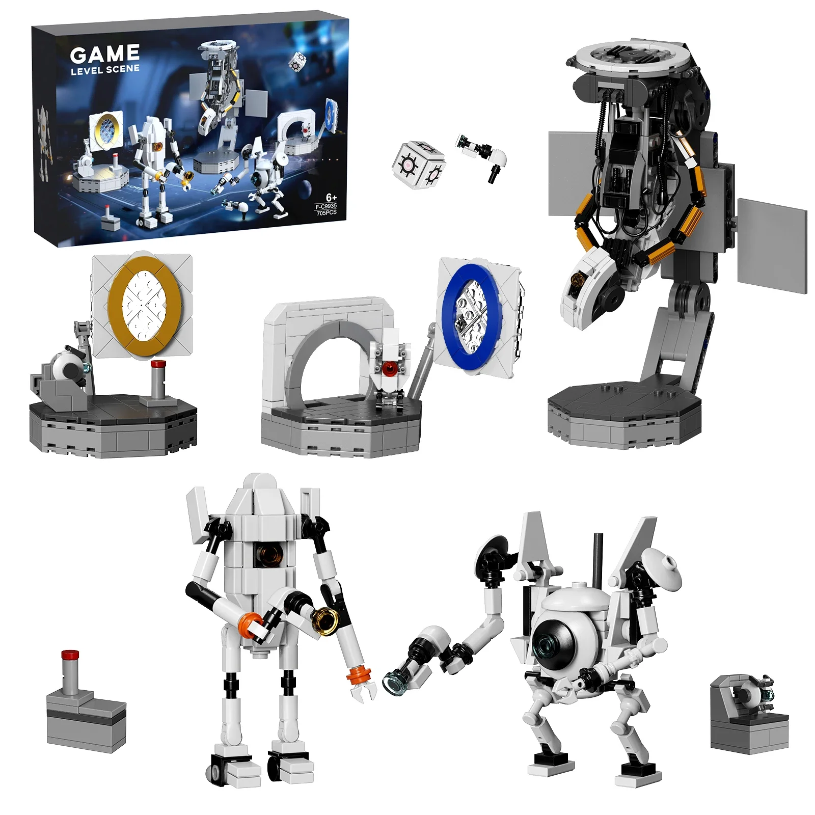 Hot Game Accessoires Verzenden Deur Bouwstenen MOC IDEA Serie Robor Uitdaging Scène Rekwisieten Mecha Model Kid Speelgoed Verjaardagscadeau