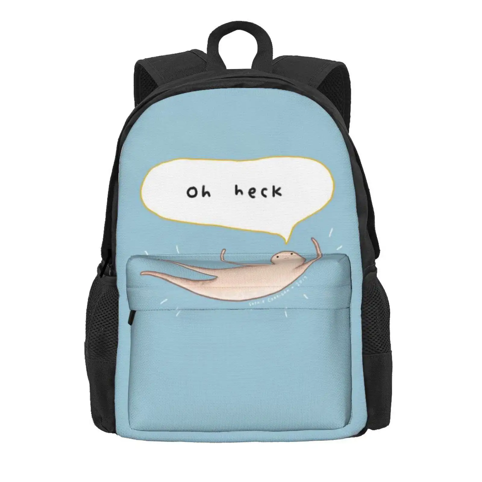 Honest Blob - Oh Heck Hot Sale Schoolbag Backpack Fashion Bags Honest Blob Heck Oh No Cute Nakey Awesome Silly Funny Fall