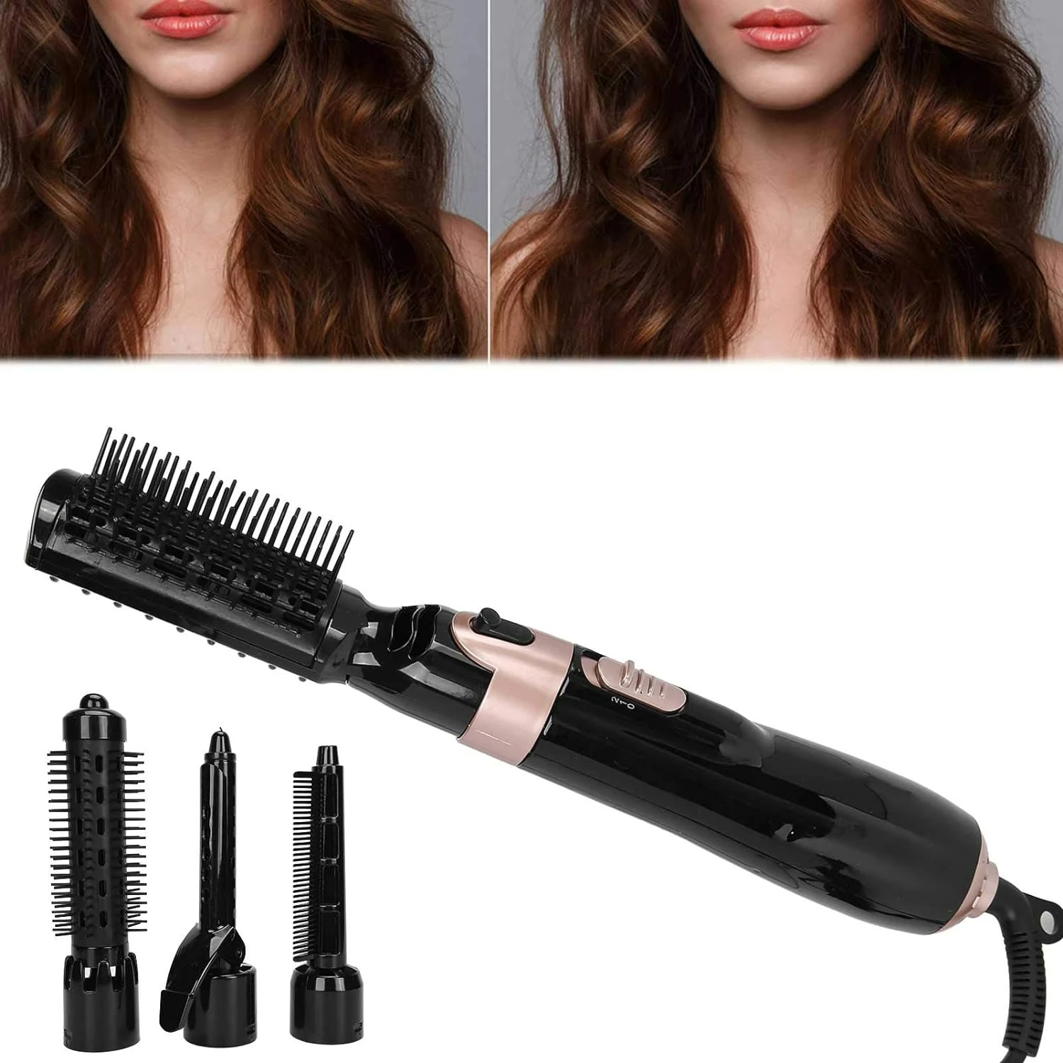 

Ionic Hair Styling Set with Adjustable Heat Settings - Perfect for All Hair Types, Create Flawless Blowouts and Smooth Hairstyle