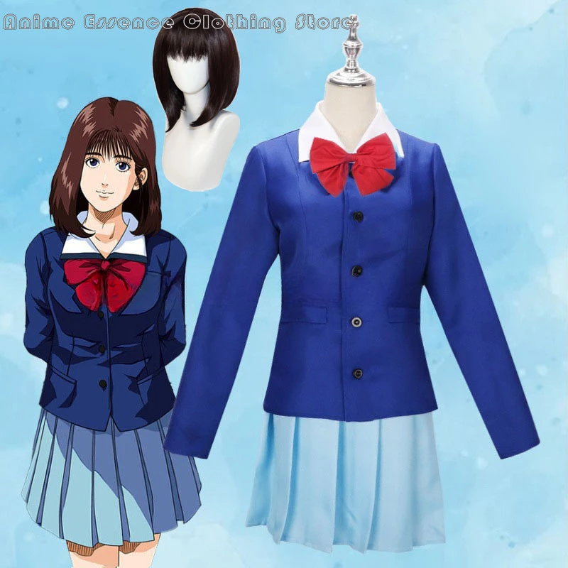 Anime Slam Dunk Haruko Akagi Cosplay Costume JK School Uniform For Women Wigs Adult Woman Sexy Pleated Skirt Halloween Suit