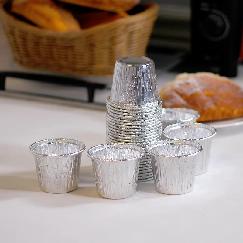 Silver Aluminum Foil Tart Pan 20/50Pcs Disposable Mini Pie Tins Round Pan for Cake Pie Tin Foil Pans Tin Liners Disposable