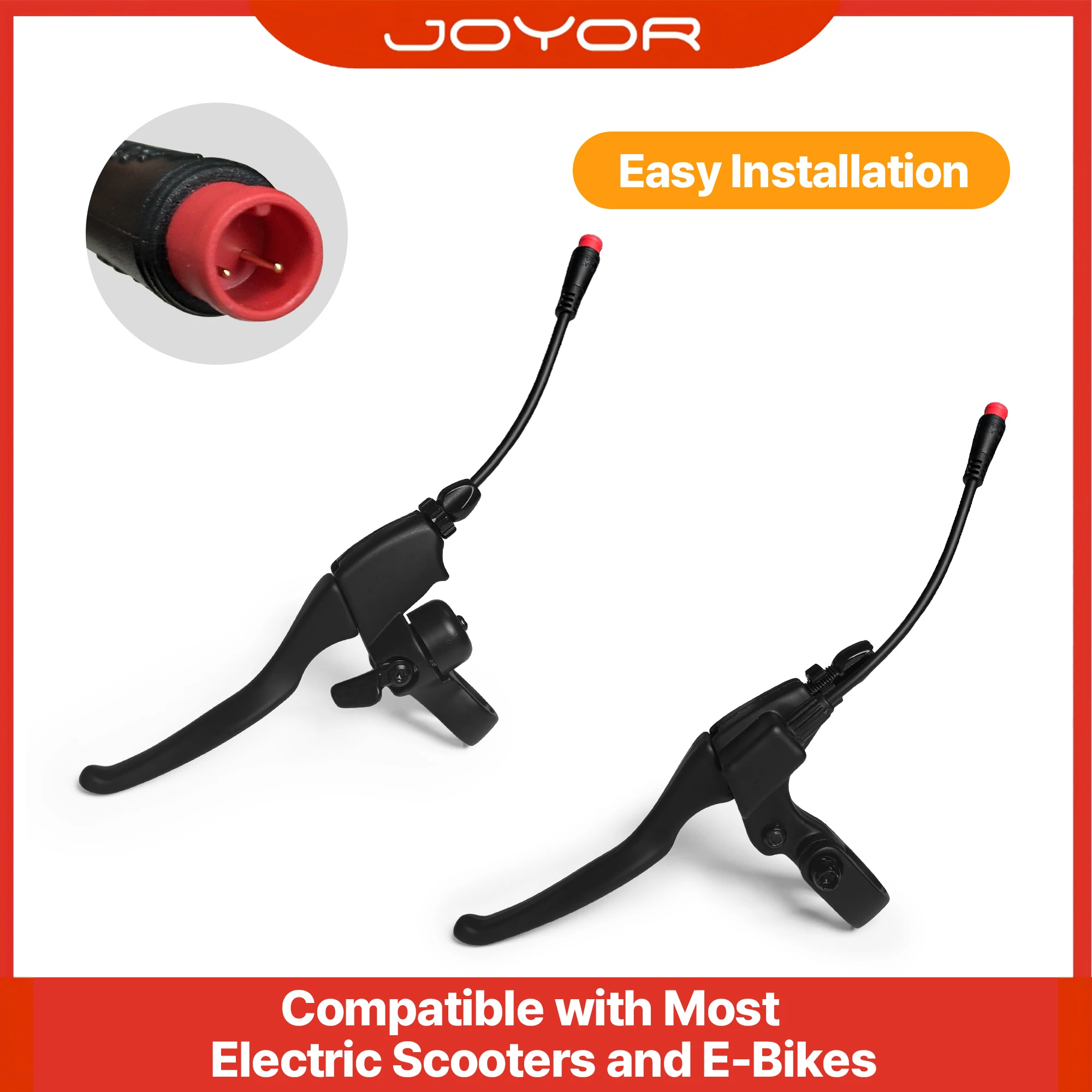 JOYOR Original 2-Pin Bremshebel für Elektroroller Links Rechts Bremsgriff Ersatzteile E-Scooter Zubehör