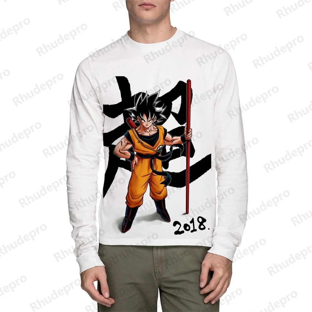 

Goku New Dragon Ball T Shirts Autumn Men's T-shirt Tops Children's High Quality Clothing Vegeta Streetwear Fashion Hip Hop