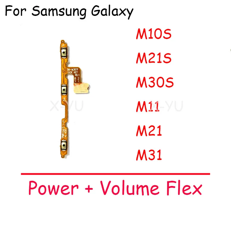 

10 шт. для Samsung Galaxy M10S M30S M11 M21 M31 M51 M21S M31S кнопка включения/выключения громкости ленточный гибкий кабель