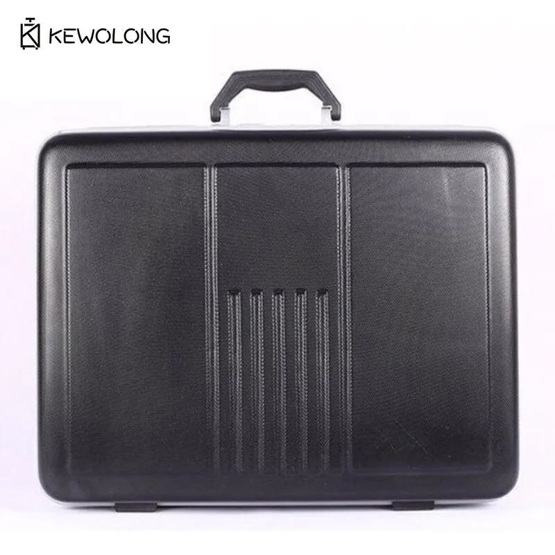 

Портативный футляр для документов из АБС-пластика с 3 замками, водонепроницаемый офисный ящик для документов для деловых поездок и домашнего использования