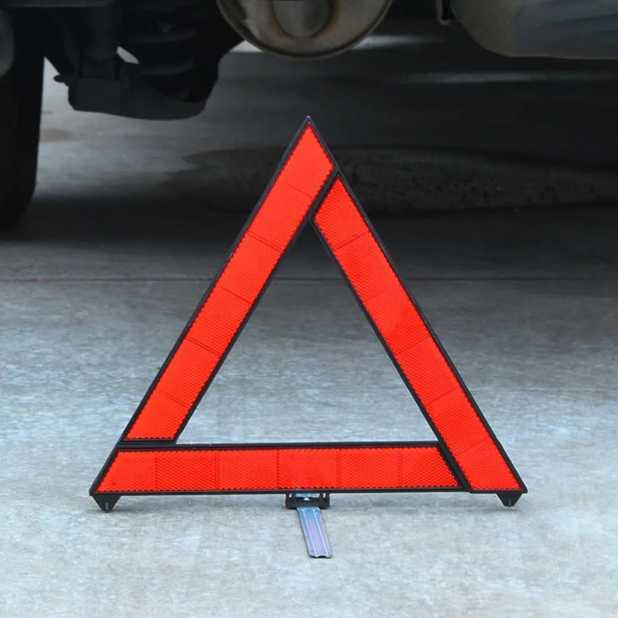 Car Warning Frame Triangle Reflector Safety Emergency Sign Roadside Reflective Tripod Stand