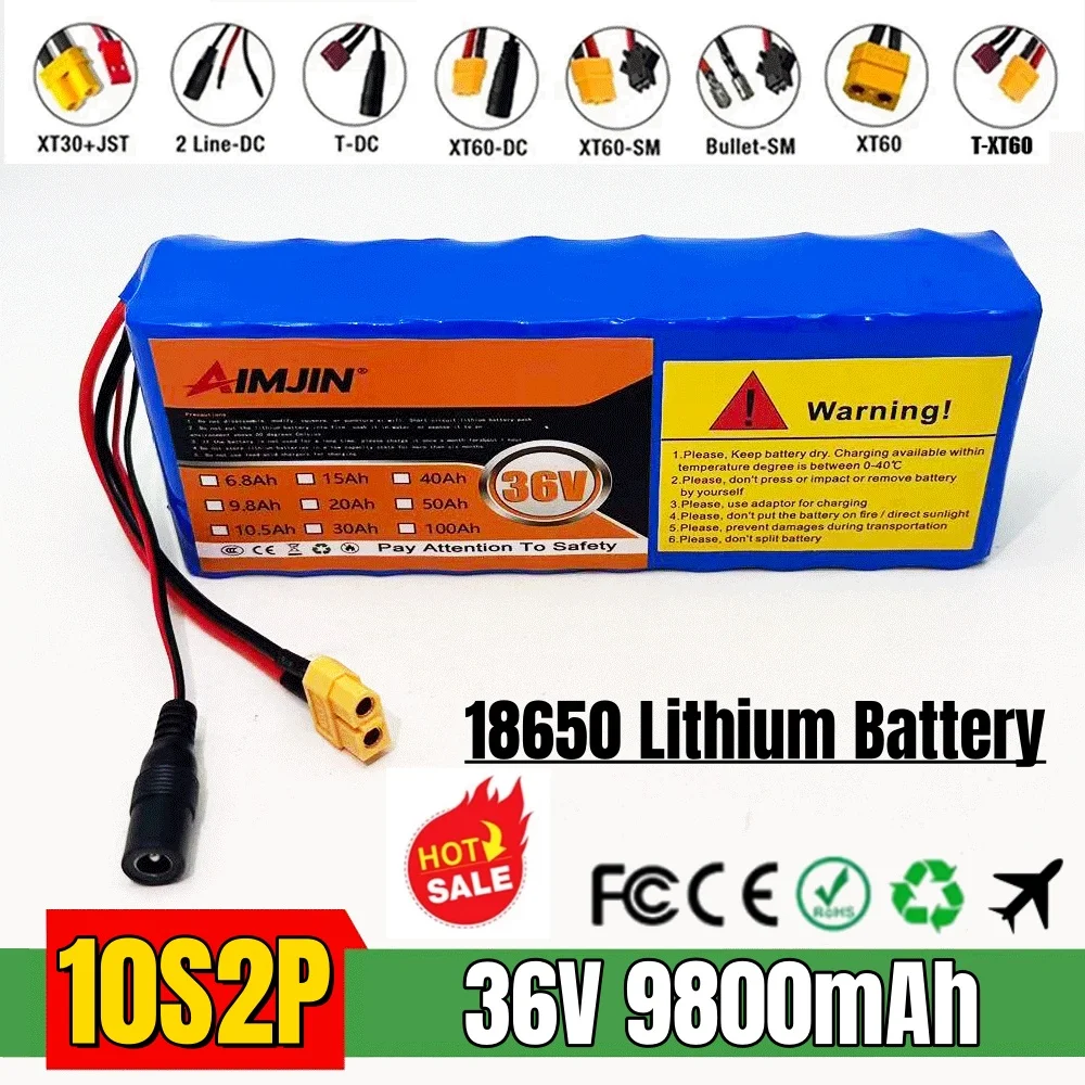 36V 9800mAh 36v Electric Scooter Battery 18650 Lithium Electric Scooter 500W Electric Scooter Battery 36v 10s2p Battery