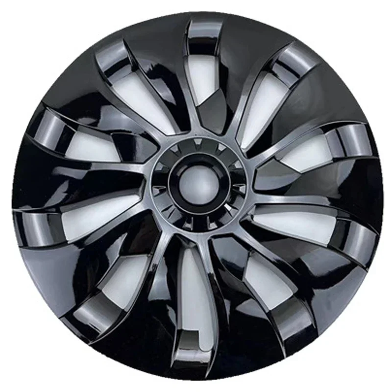 Set Of 4 Gloss Black No Logo Wheels Cap Hubcap ABS Wheels Rim Cover Turbine Wheel Cover 18 Inch For Tesla Model 3