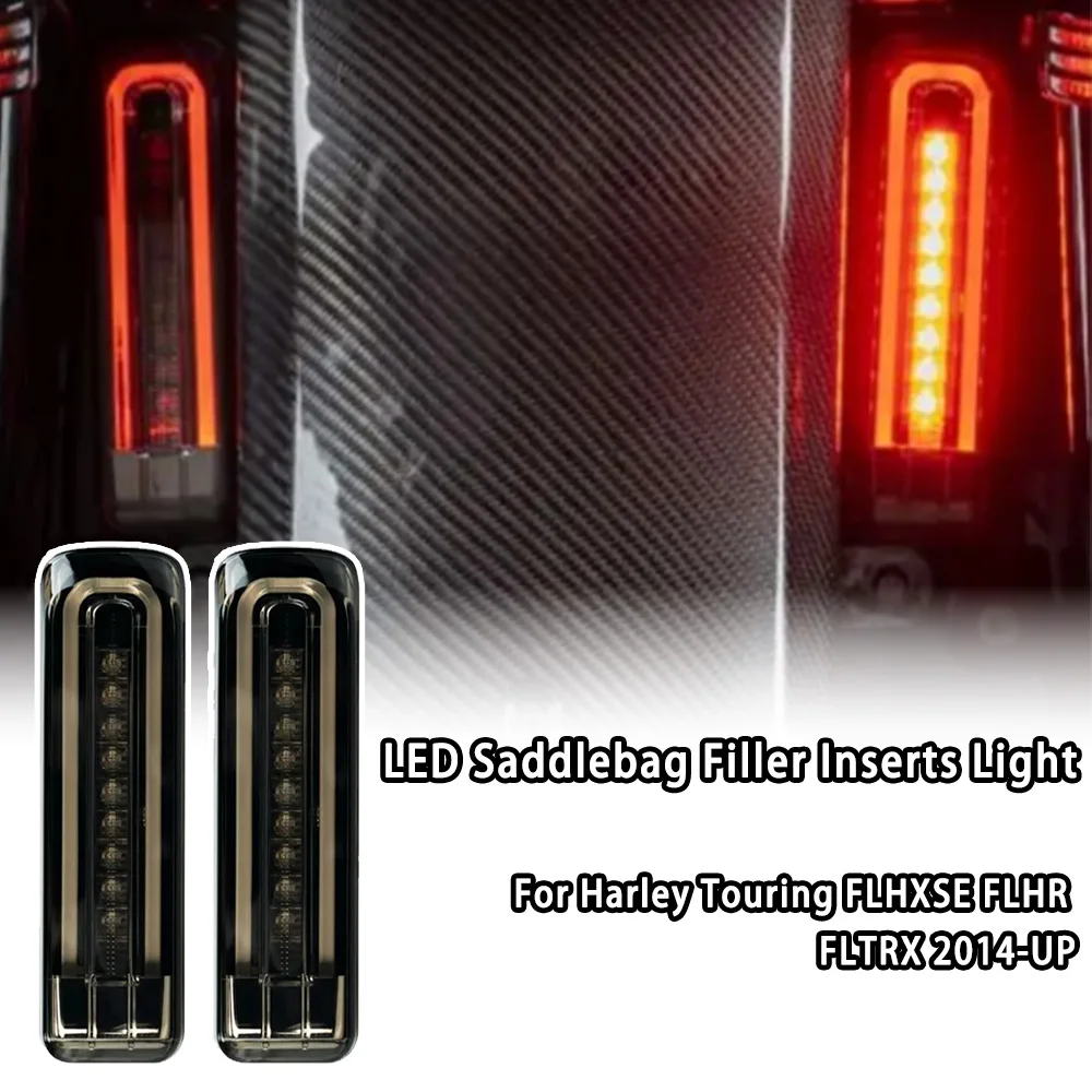 

Заполнительная панель мотоцикла, стоп-сигналы, задние фонари, светодиодные вставки, седельная сумка для Harley Road Glide FLTR 2014-2023 Ultra Limited 2014-2024