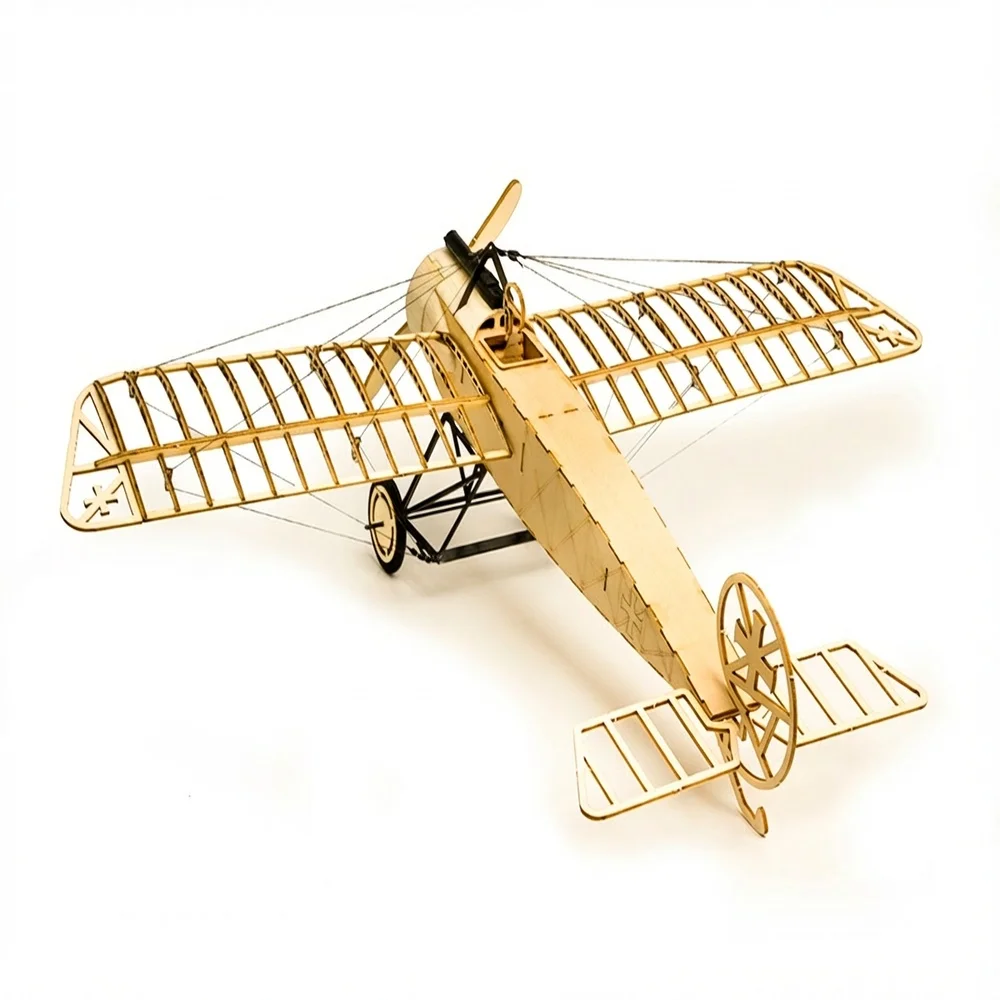 X8 Fokker-E 410mm Balsa Wood Model Kit | Vintage Aviation Static Display Craft DIY Hobby - view 3