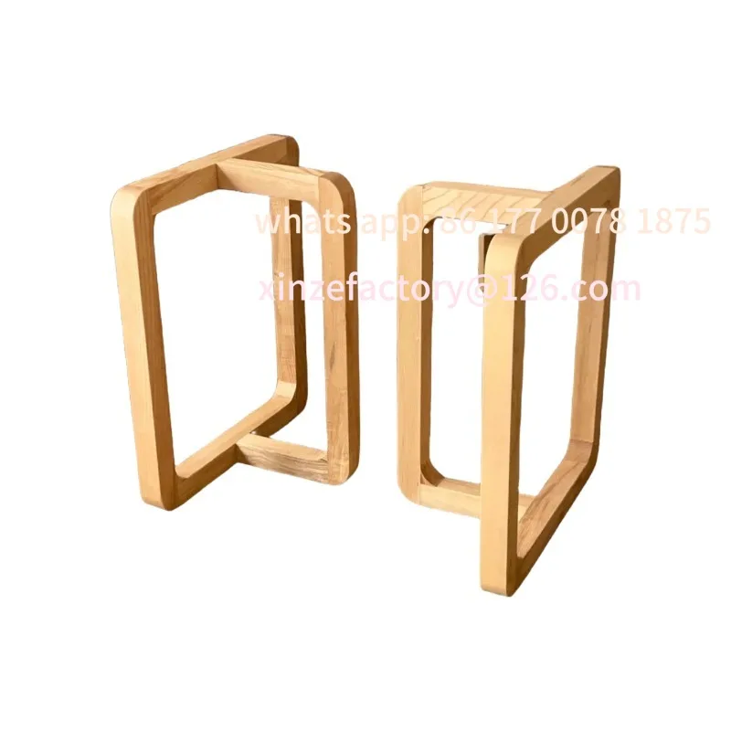 Customizable Solid Wood Table Base Scandinavian Triangular Legs