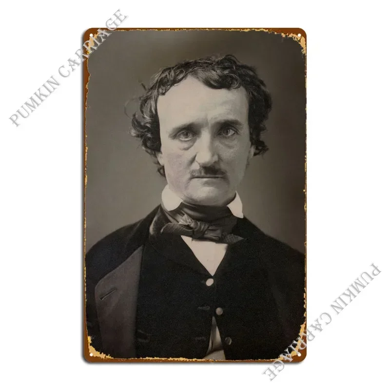 Edgar Allen Poe Portrait Metal Plaque Poster Home Create Wall Pub Design Mural Tin Sign Poster