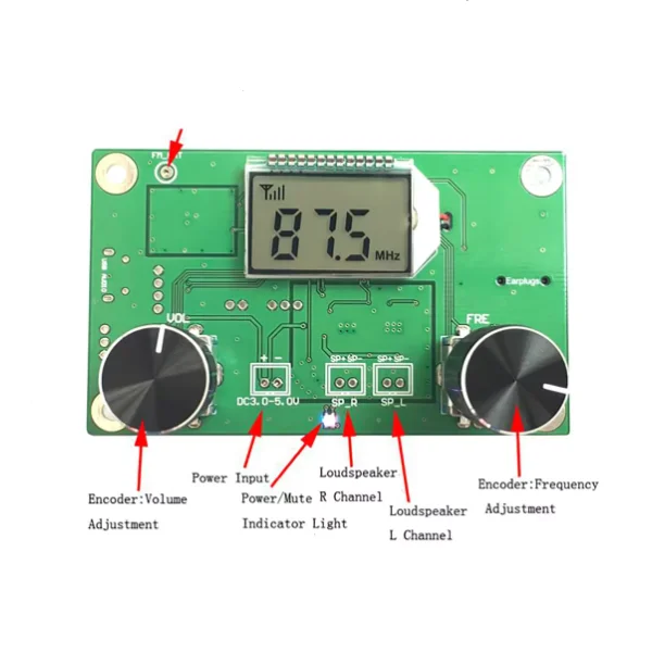 DC3-5V display LCD FM FM ricezione stereo modulo circuito radio digitale