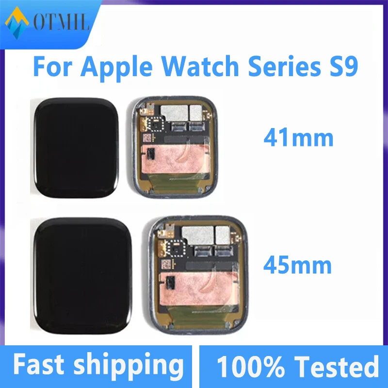 For Apple Watch Series 9 LCD Display Touch Panel Screen Assembly 41/45mm For iWatch S9 Display Replace Parts A2982 A2984 A2983