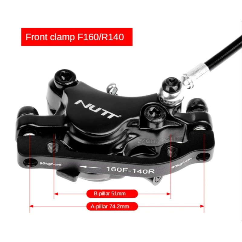 NUTT A5‑D Hydraulic Disc Brake Caliper Auto Power Cut‑off Oil Brake for Electric Scooter Folding E‑Bike Normal Reverse Install