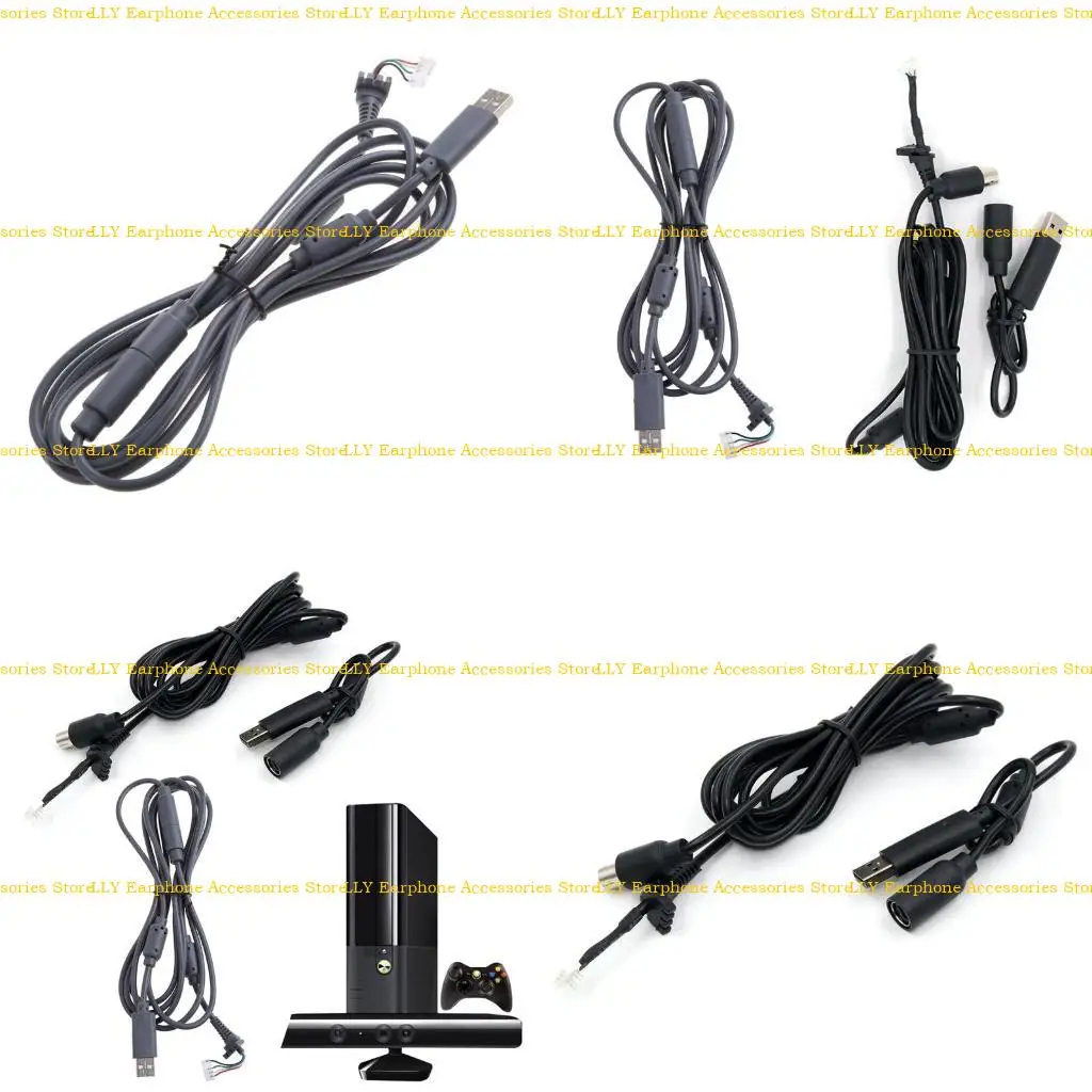 

462E High Quality USB 4 Pin Cable Cord Cable +Breakaway Adapter Replacement For Wired Controller Accessories
