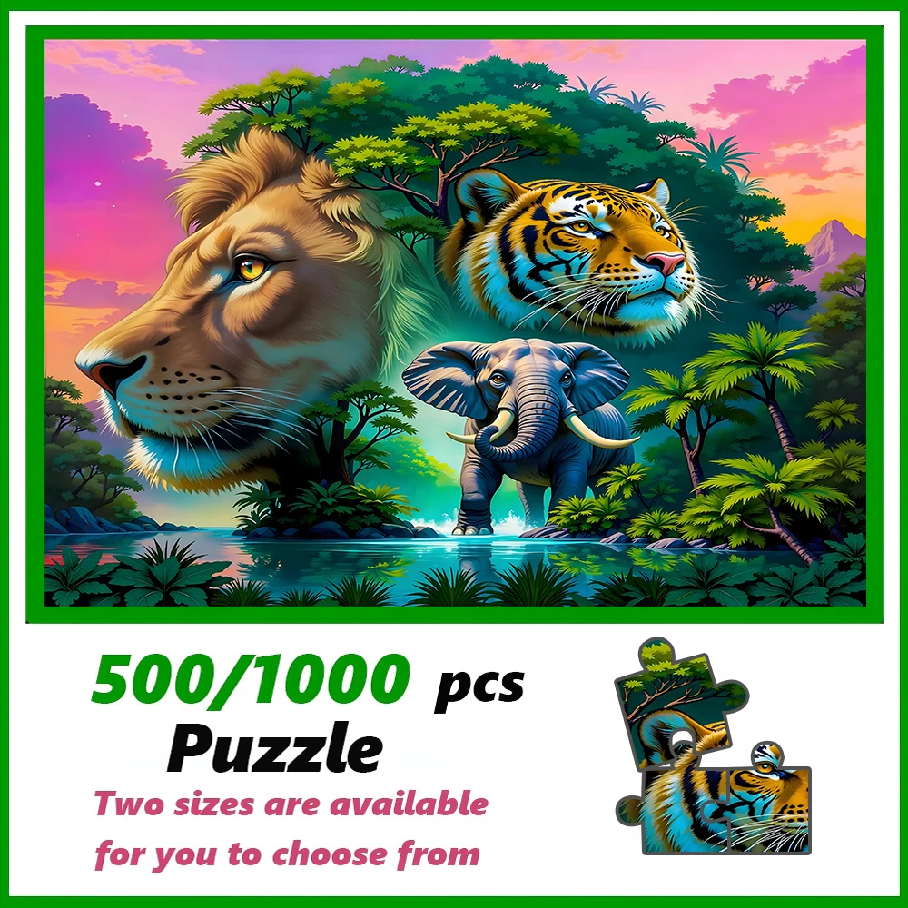 

A high-quality 500/1000-piece puzzle, perfect for adults, is a fun family game that helps relieve stress and is great for birthd