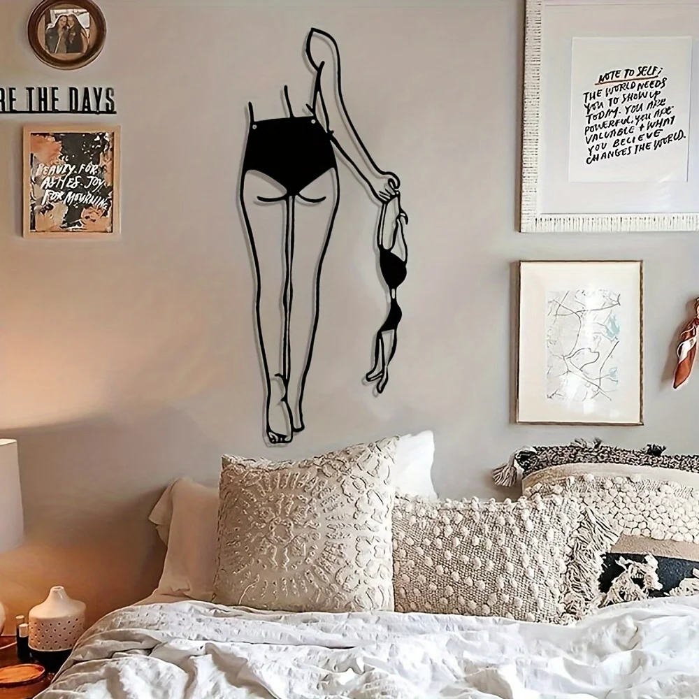 

Captivating Hidden Lingerie Metal Wall Decoration Ideal for Bathroom Decor Elegant Wall Art Room Decor Hanging Ornament 2025