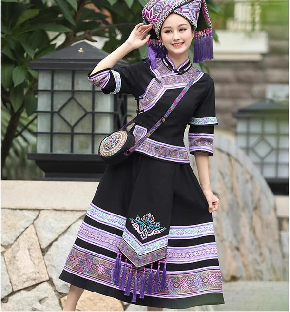 Guangxi Zhuang Traditionele Dameskleding Geplooide Rok AliExpress