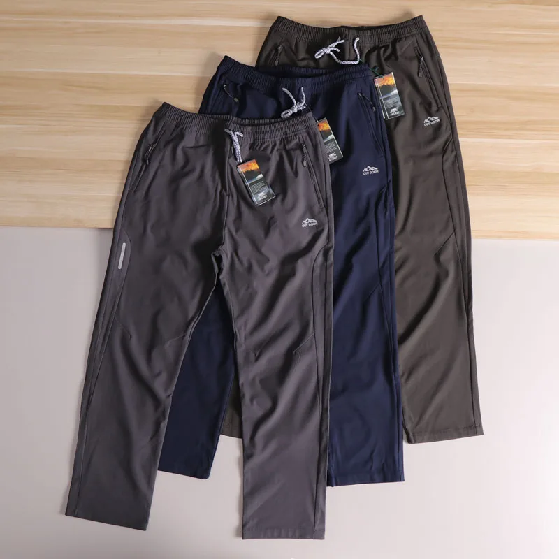 

Мужские уличные повседневные брюки, светоотражающие длинные брюки с эластичной резинкой на талии, модные городские брюки, весенне-осенние прямые брюки