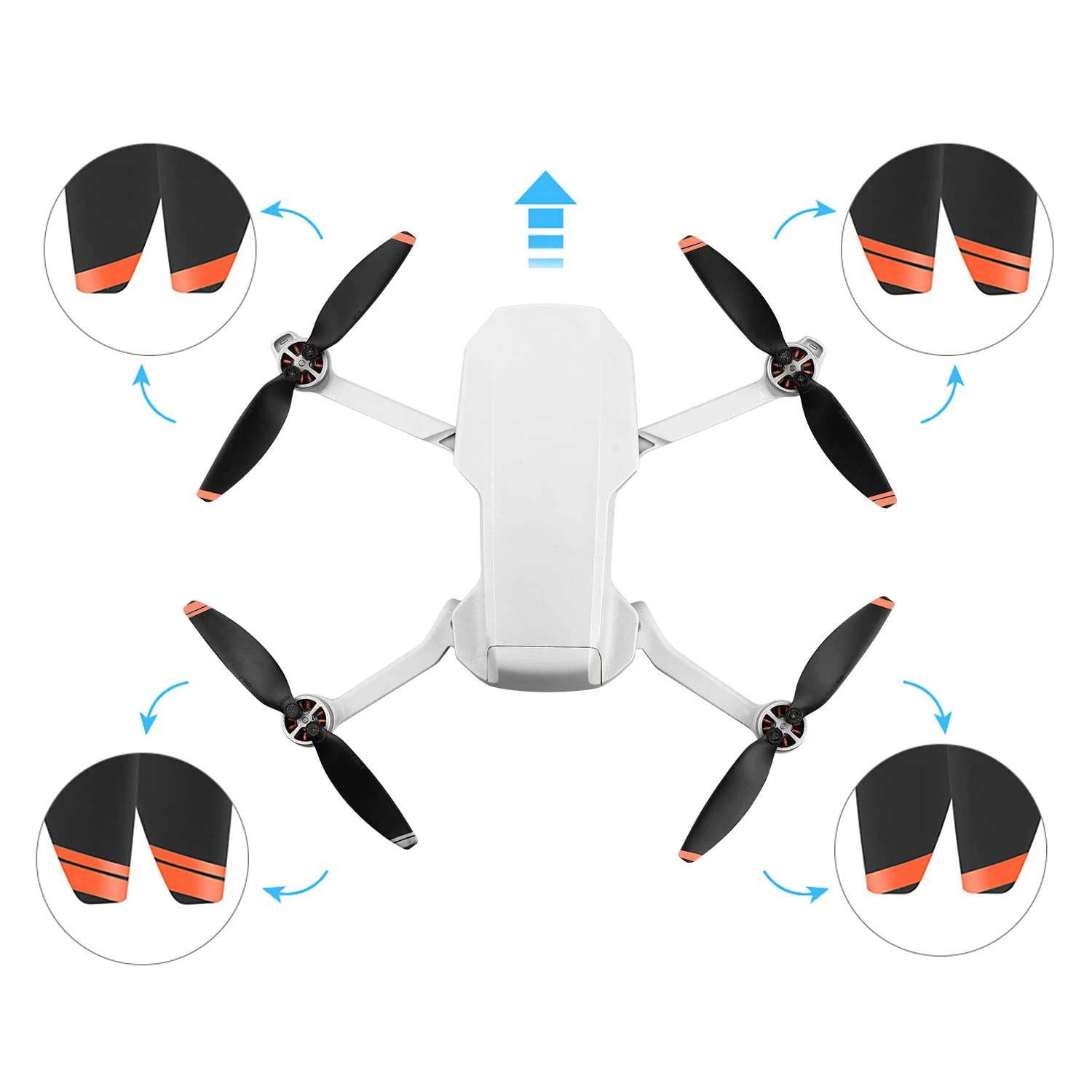 Propellers for DJI Mini 2/Mini SE/Mini 2 SE/Mini 4K Drone Replacement Low-Noise and Quick-Release Blades Props Accessories