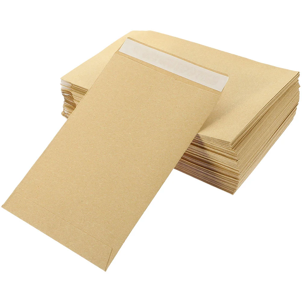 60Pcs Self Adhesive Envelopes Money Organizer for Cash Small Size Portable Kraft Paper Storage for Coins Notes