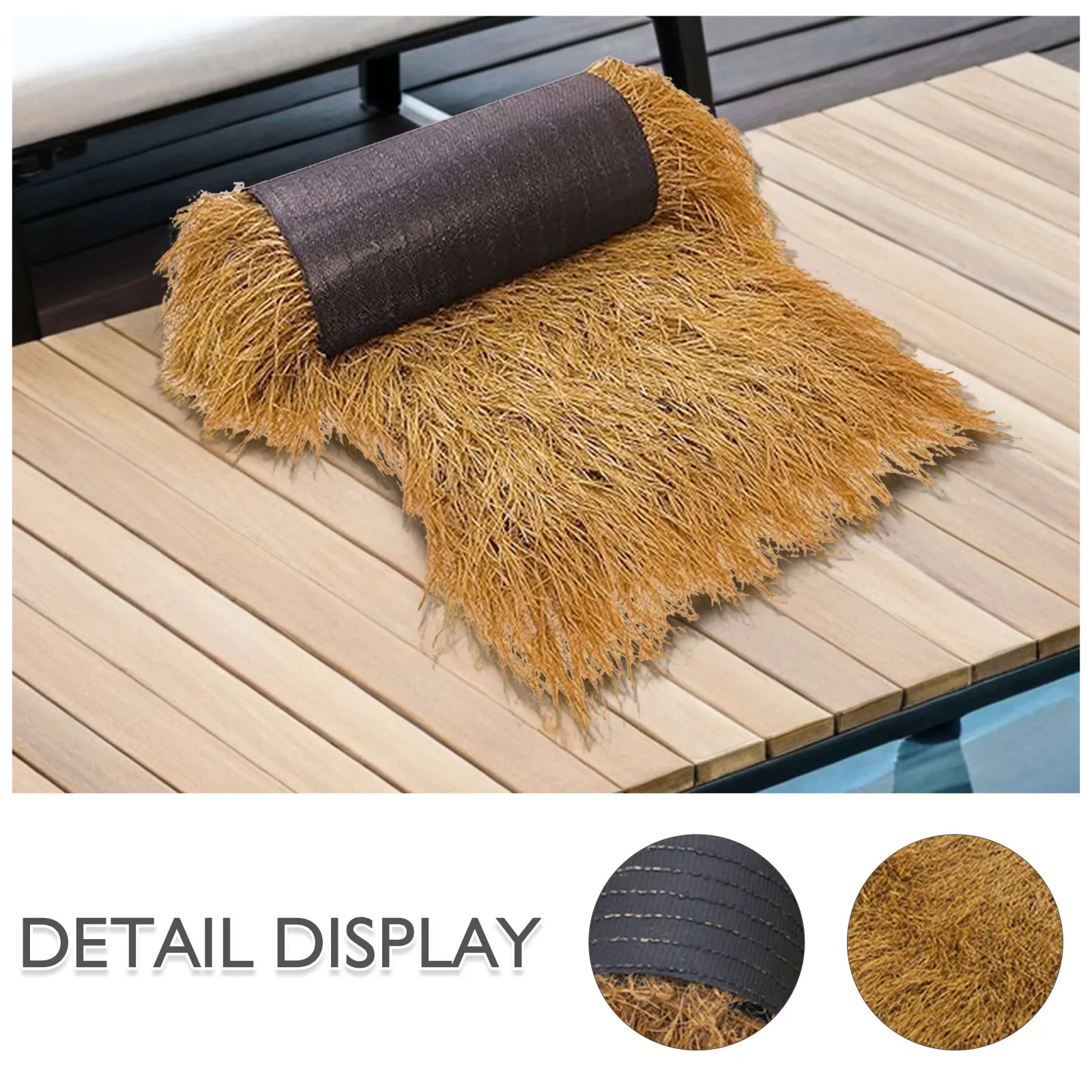 Artificial Straw Roof Simulated Thatch Roll Decorative Garden Patio Cover Lightweight Plastic Roofing for Outdoor Landscaping