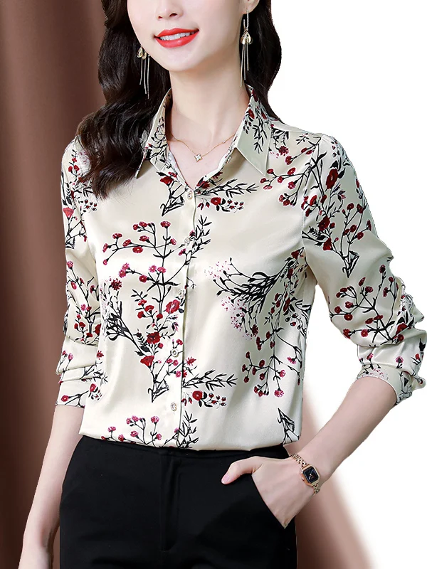 

Роскошная весенне-осенняя женская одежда свободного покроя из полиэстера и шелка с цветочным принтом премиум-класса