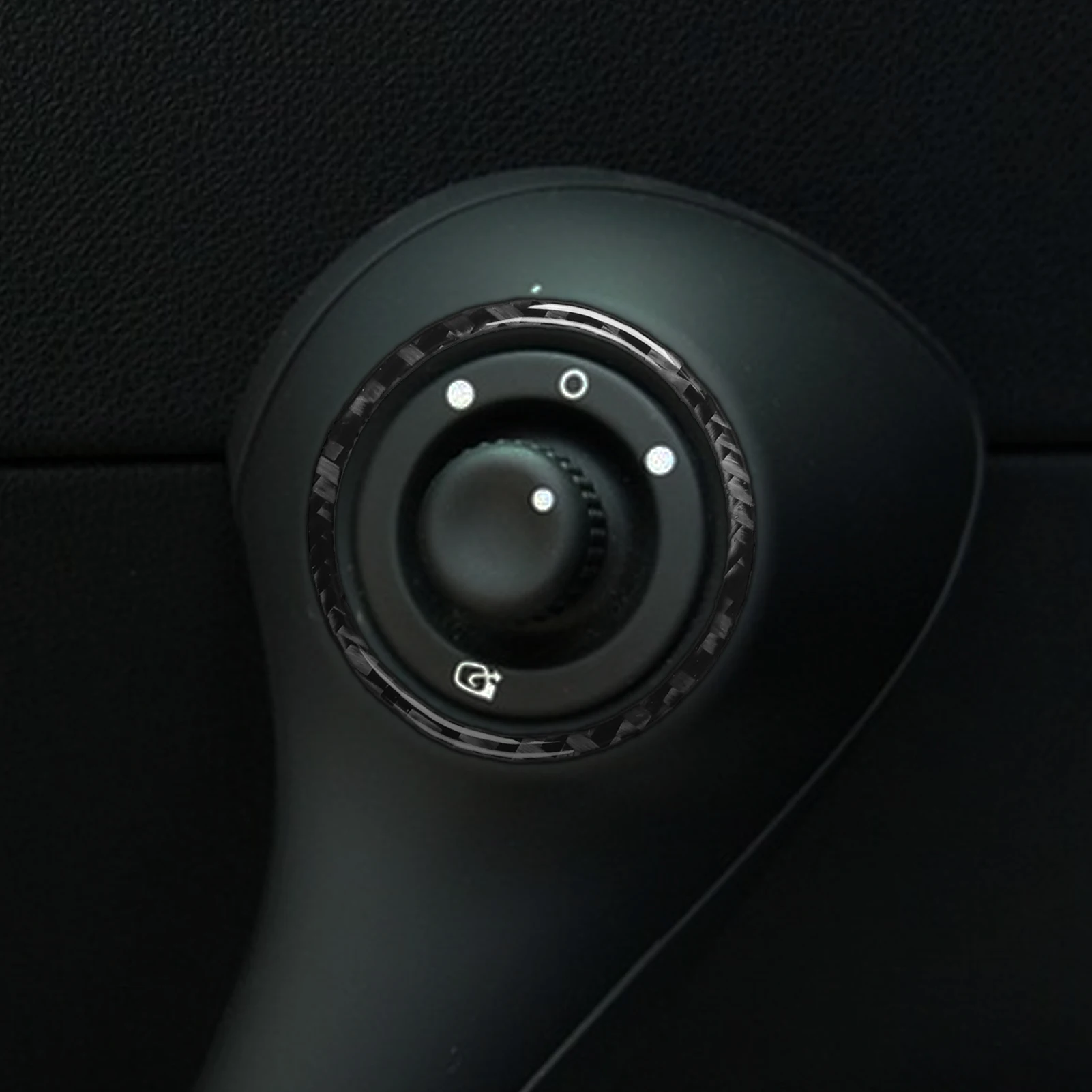 For Renault Clio 2006-2009 Car Door Handle Ring Lock Pin Panel Circular Decorative Carbon Fiber Car Interior Accessory Sticker