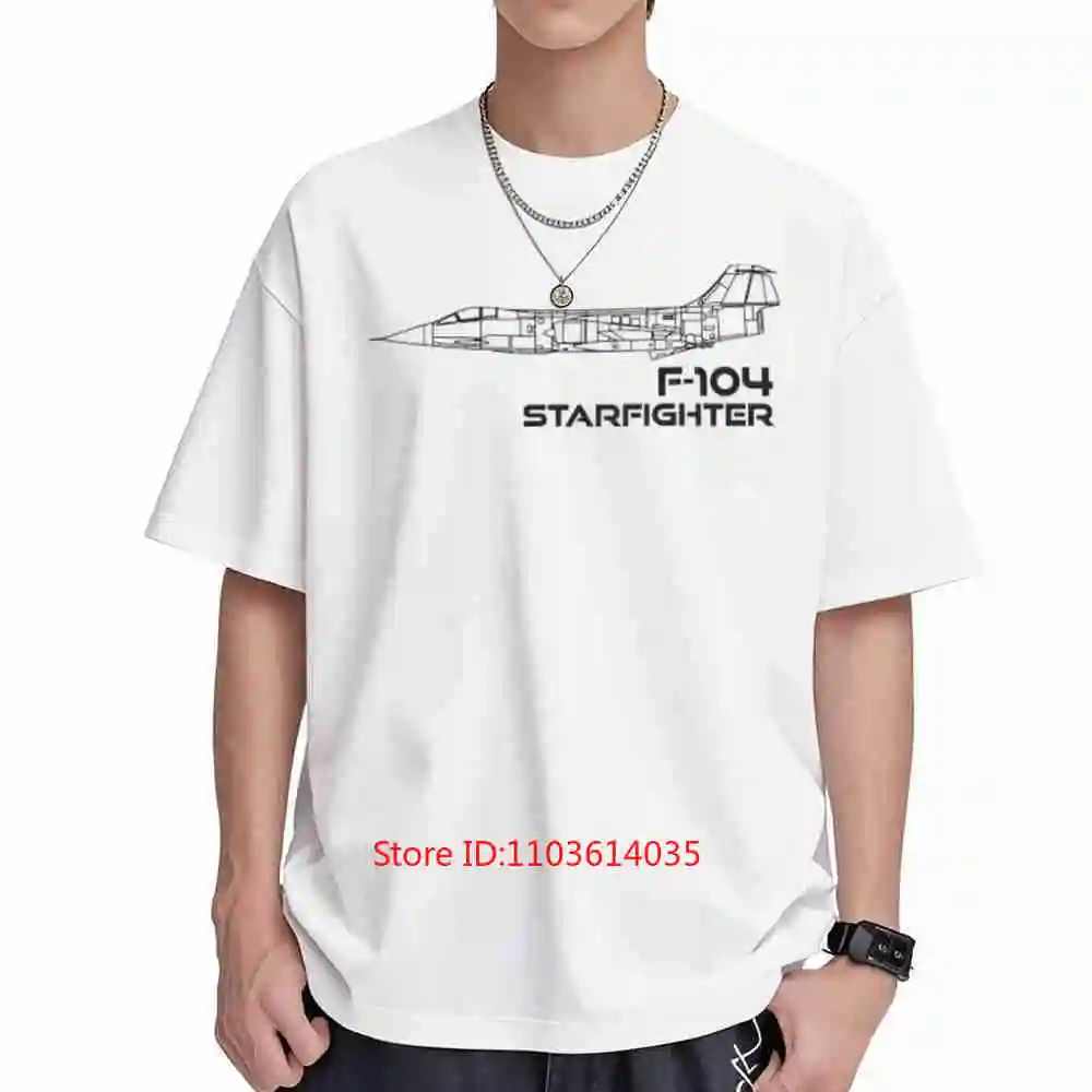 F104 Starfighter Jet Plane Harajuku Short Sleeve Tee 100% Cotton T-Shirt