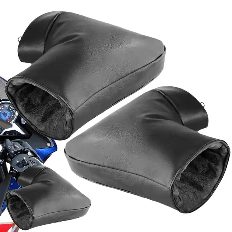 

ATV Handlebar Mitts 1 Pair Thickened Snowmobile Hand Muffs Scooter Hand Warmer Mitts Handle Grip Covers Cold-Resistant Handlebar