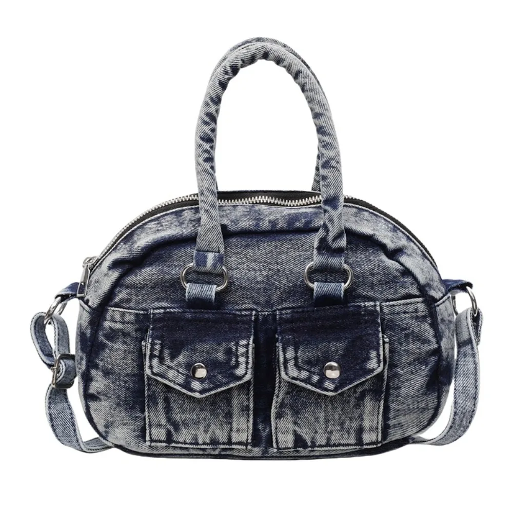 

Fashion Handbag Retro Denim Bag Y2K Underarm Bag Spicy Girl Shoulder Bag Armpit Bag Crossbody Bag Washed Jean Bag Streetwear