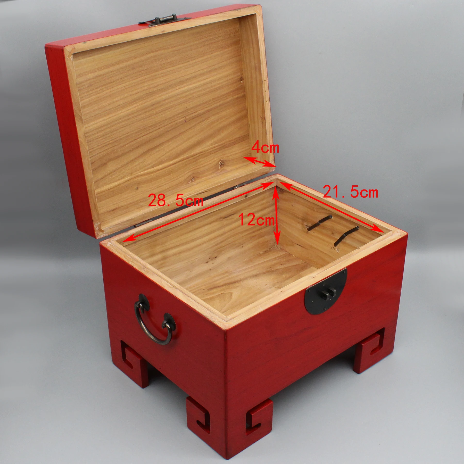 Newly made wooden box, hand painted jewellery box, colorful chest, gift box, solid elm wood, home decoration