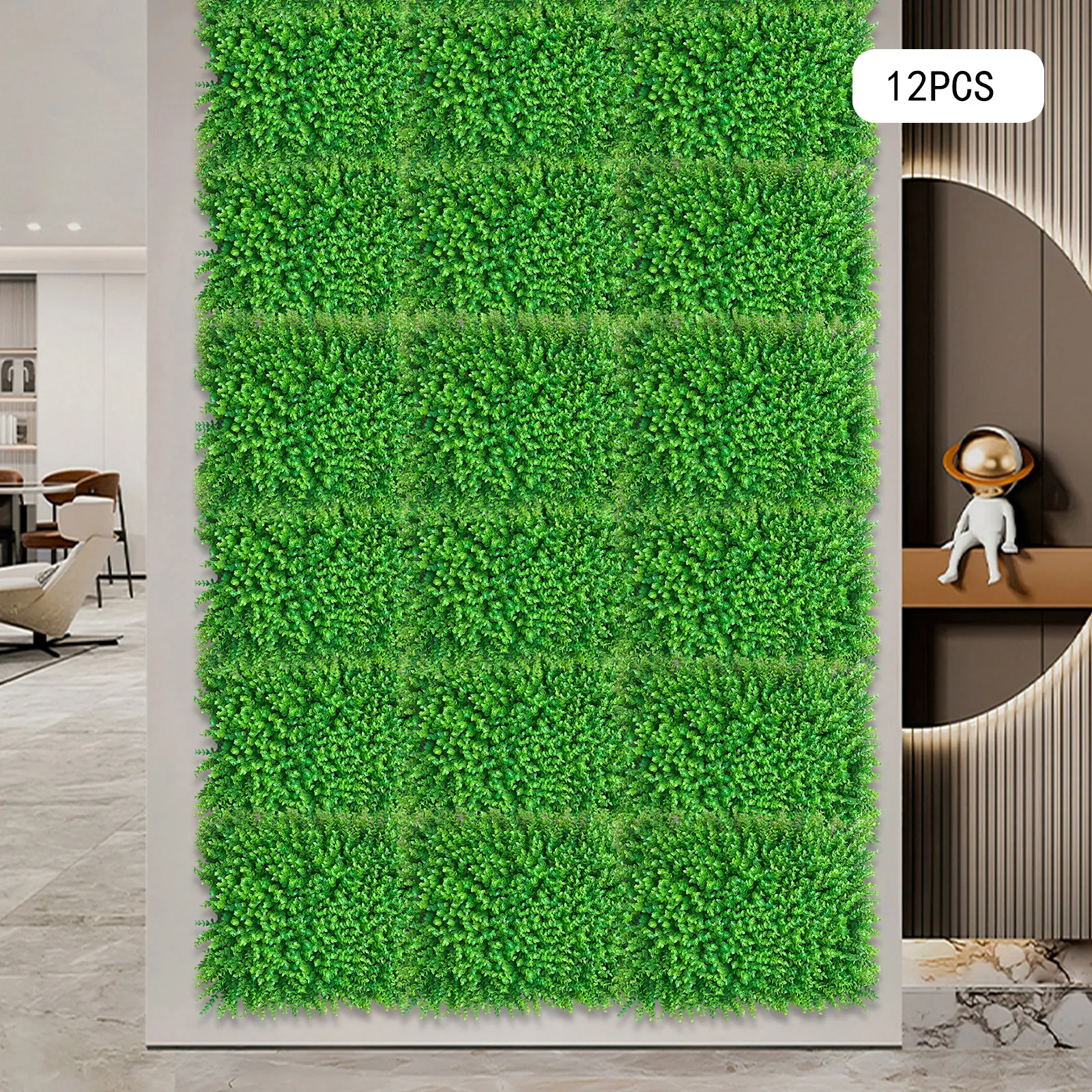 

12 шт. защелкивающиеся самшитовые панели для живой изгороди, искусственная зелень, декор для конфиденциальности, забор, настенный декор с блокирующимся дизайном для наружного сада