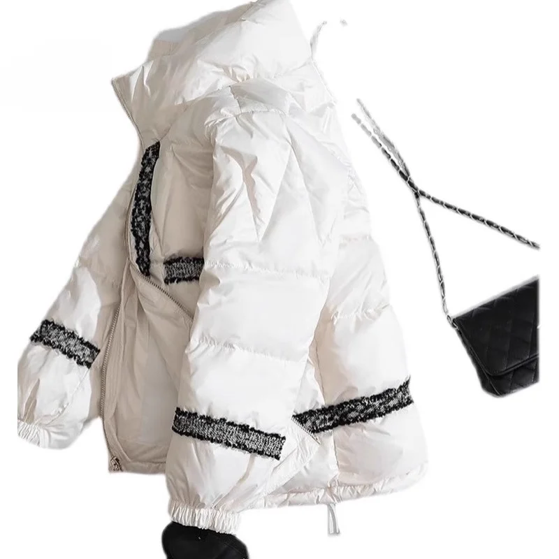 Fashionable Down Jacket, Stylish Small Fragrance Short Style, Thickened Small White Duck Down Jacket, Women's Winter New Style