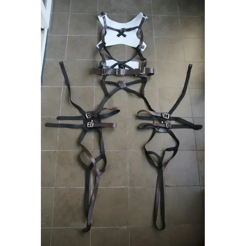 cyaanval-attack-on-titan-anime-giapponese-shingeki-no-kyojin-recon-corps-cintura-con-imbracatura-hookshot-costume-cosplay-cinture-regolabili