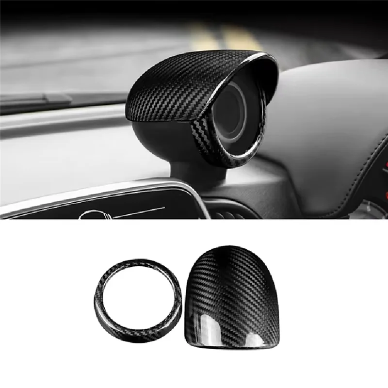 

Car Turbo Ring Sticker Real Hard Carbon Fiber Cover For Abarth 595 2012-2023-A14Z
