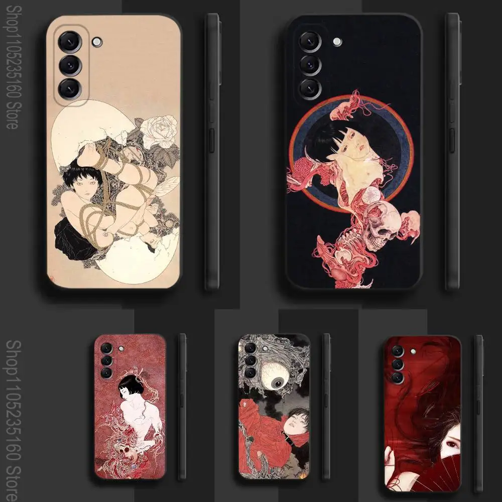 

Artist T-Takato Y-Yamamoto For Samsung Galaxy A 73,72,51,53,52,71,22,5G,Note,J7,8,9 Soft Black Cover Phone Case