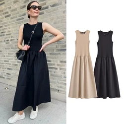 TRAF Dresses Summer Women's 2024 New Chic Elegant Women's Holiday Dress Street Fashion Youth Comfortable Dress