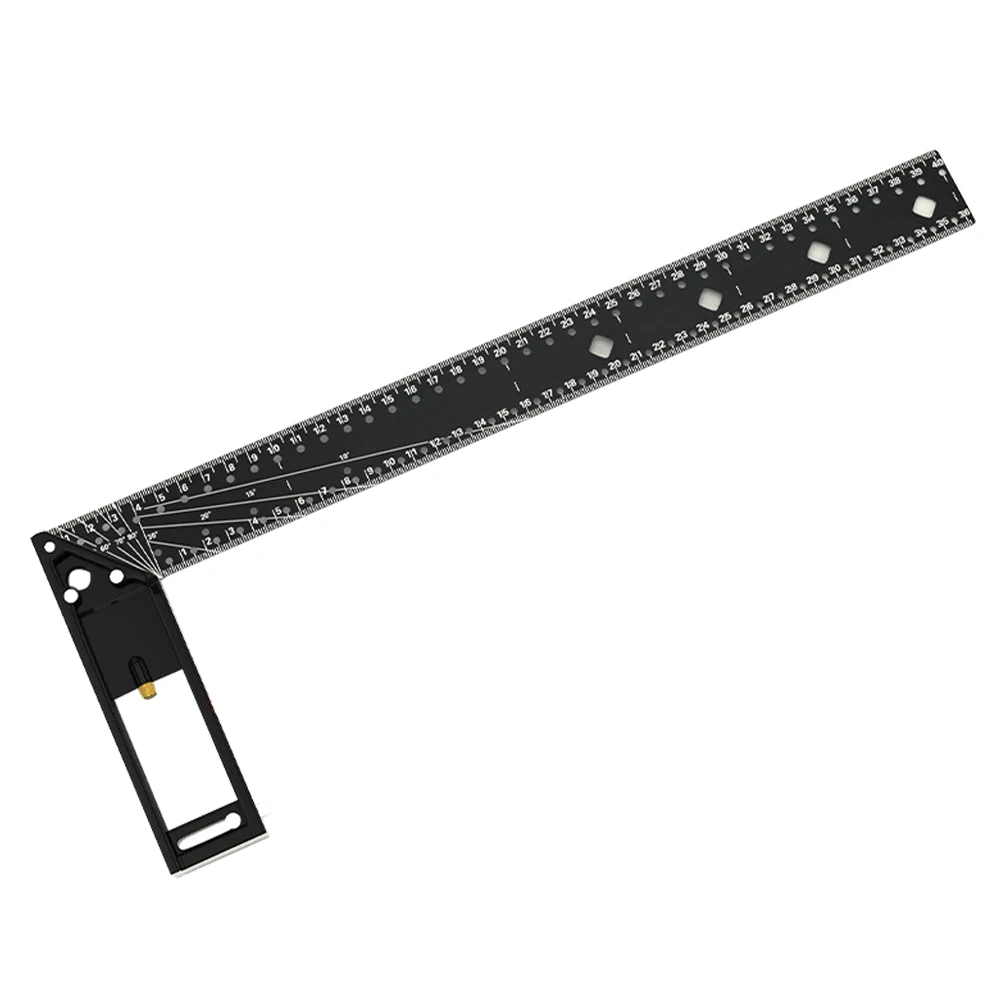 Multifunctional Right Angle Ruler 90 Degree Multi-Holes High Carbon Steel Angle Ruler Woodworking Lines Drawing Ruler