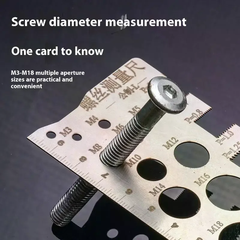 Hot! Screw Thread Pitch Gauge Metric Bolt Nut Measuring Tool Angle Model Thread Cutting Gauge Machining Ruler
